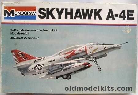 Monogram 1/48 Skyhawk A-4E - VMAT-102 Marines or VA-144 Navy, 5406 plastic model kit